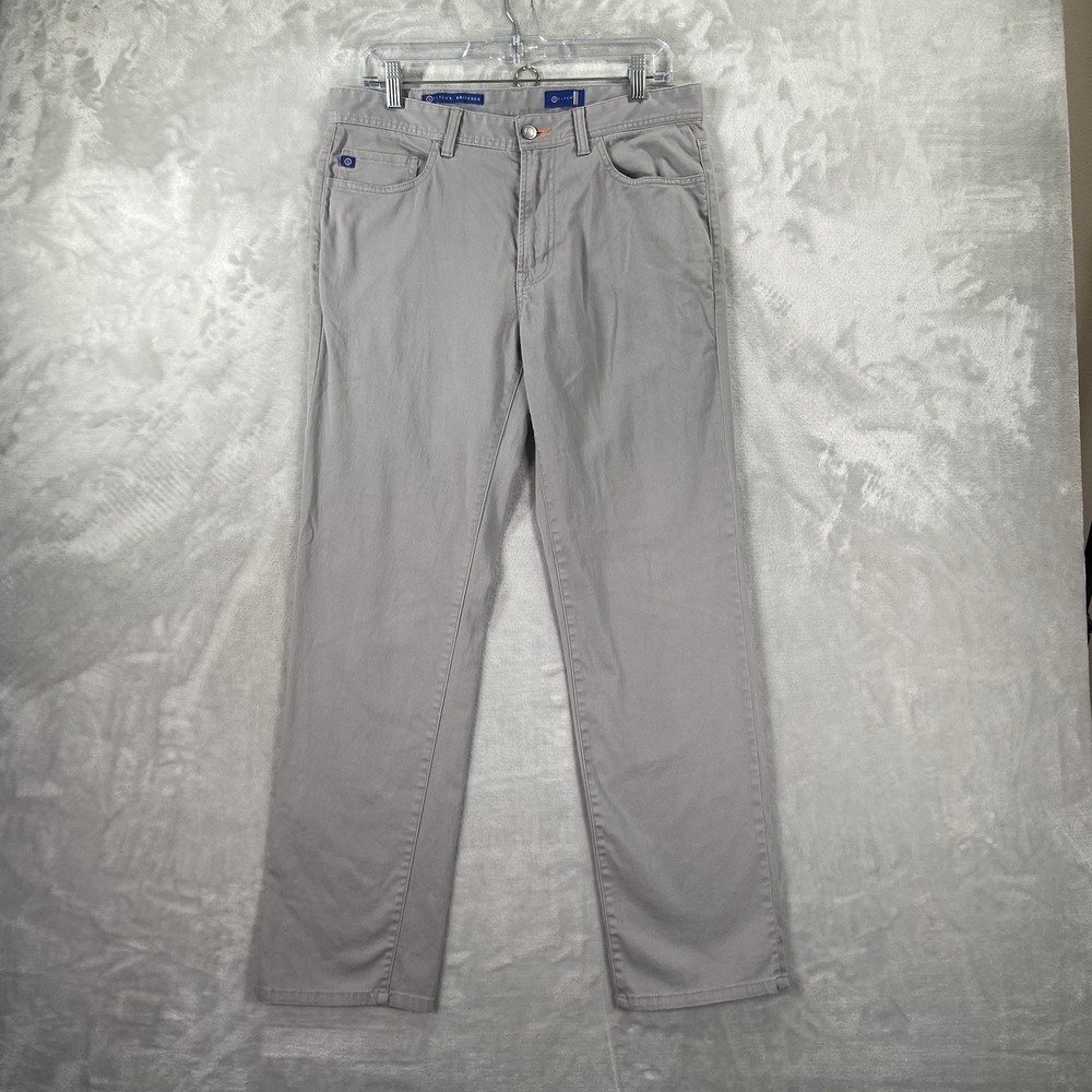 Stitch Golf Pants Mens 32x29 Stitch's Britches Chino Classic Fit Gray Casual